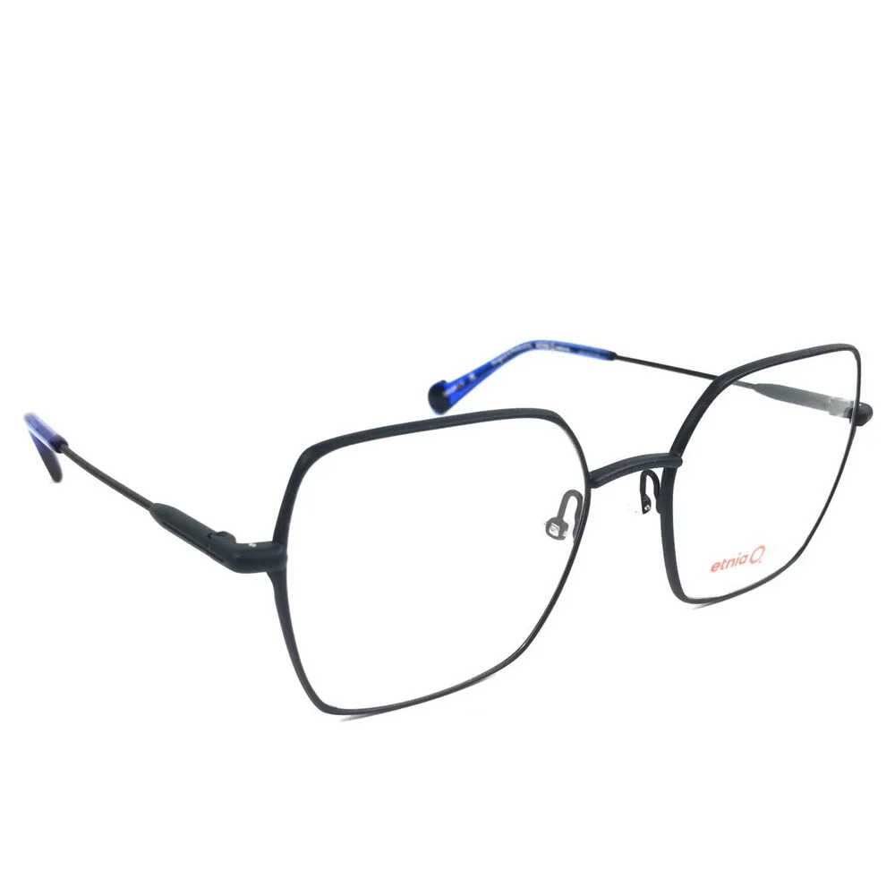 Etnia Barcelona Eyeglasses Frames AGORA DB Dark Blue Square Wire Rim 53-19-140